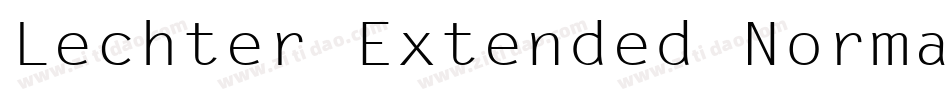 Lechter Extended Normal字体转换